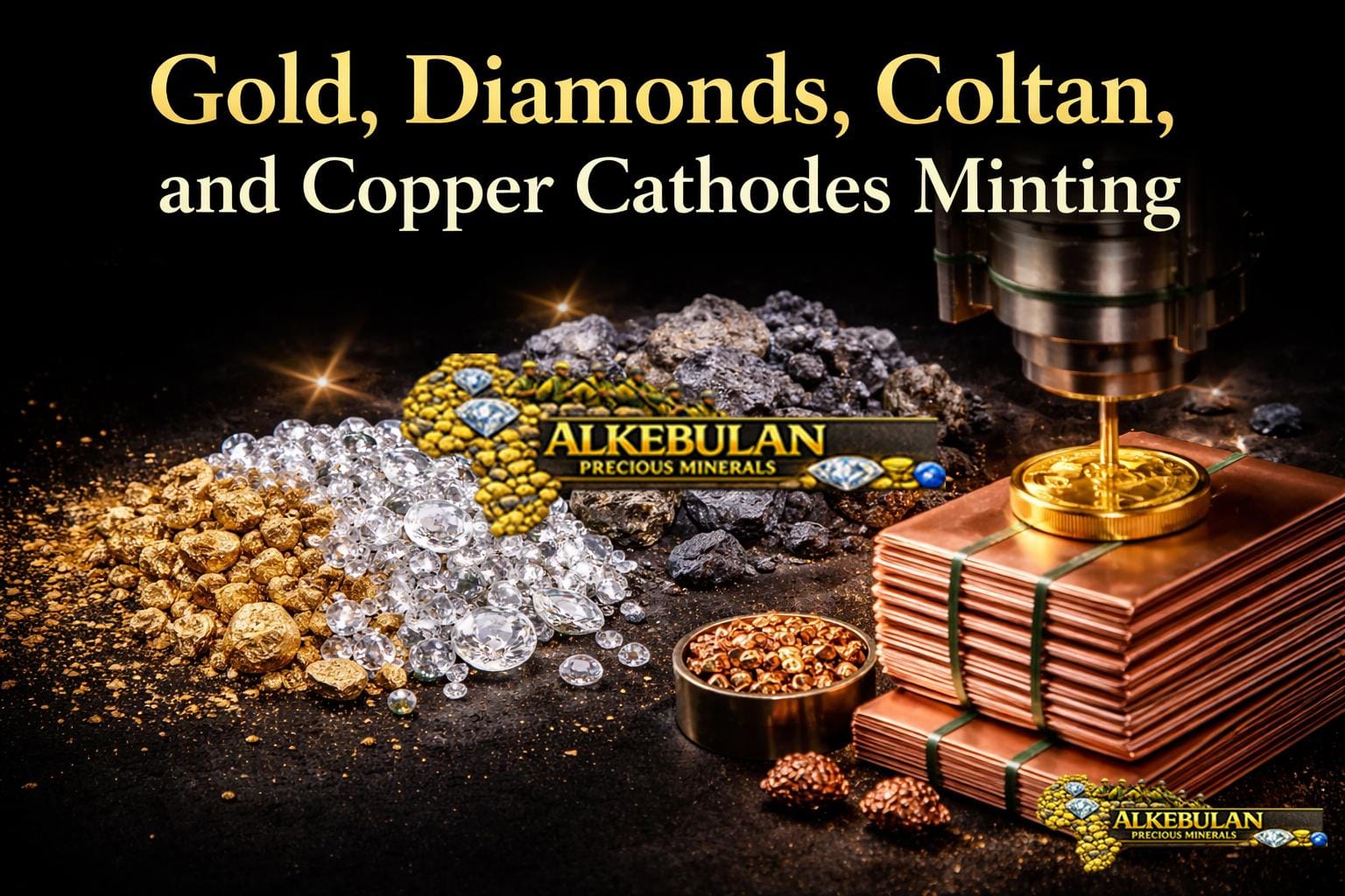 Gold, Diamonds, Coltan, and Copper Cathodes Minting